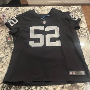 Authentic stiched Men’s Raiders Jersey. Size 52. Never been worn. New with tags